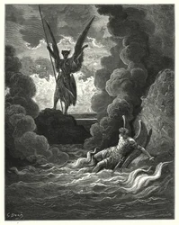 Illustration von Gustave Doré für Miltons Paradise Lost, Buch I, Zeilen 221, 222